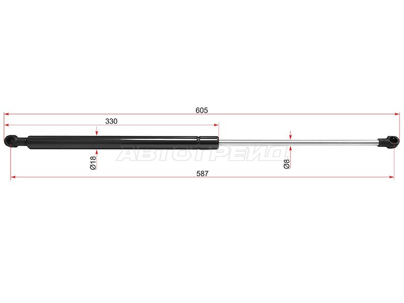 Амортизатор крышки багажника Citroen C4 Picasso 07-14  / Grand C4 Picasso 07-14 (SAT: ST-9654438880)