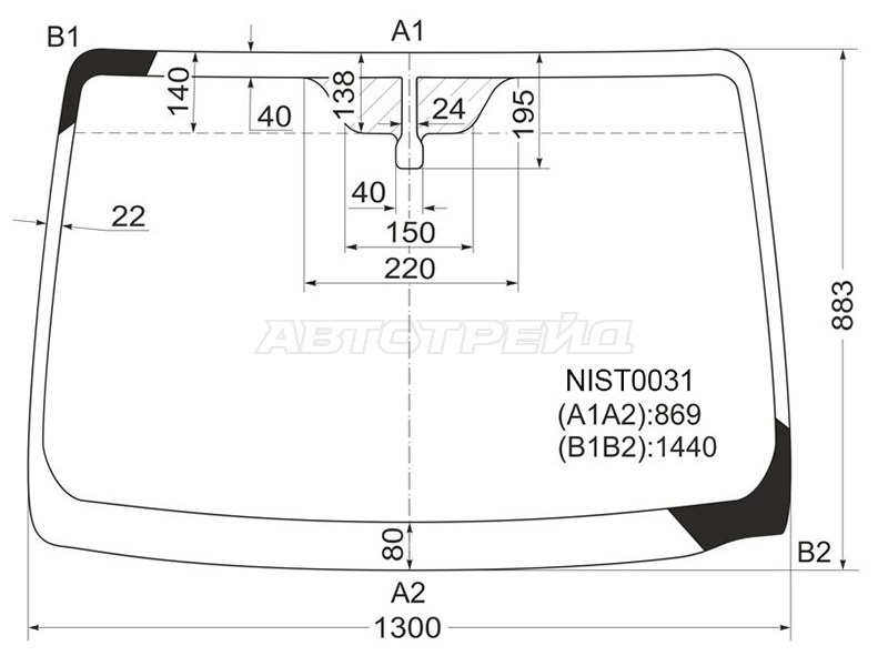 Стекло лобовое Nissan Note 05-13 (KMK: NIST0031)