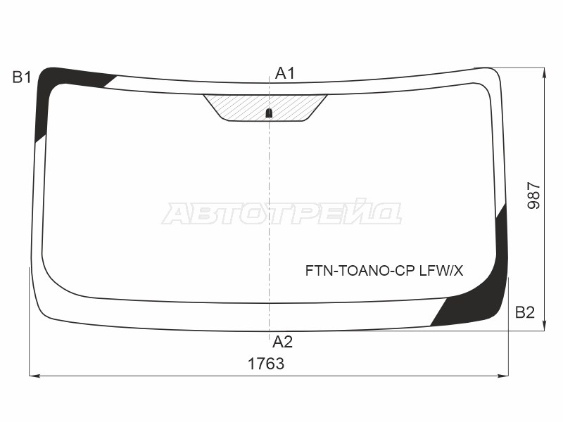 Стекло лобовое Foton Toano 15- (XYG: FTN-TOANO-CP LFW/X)
