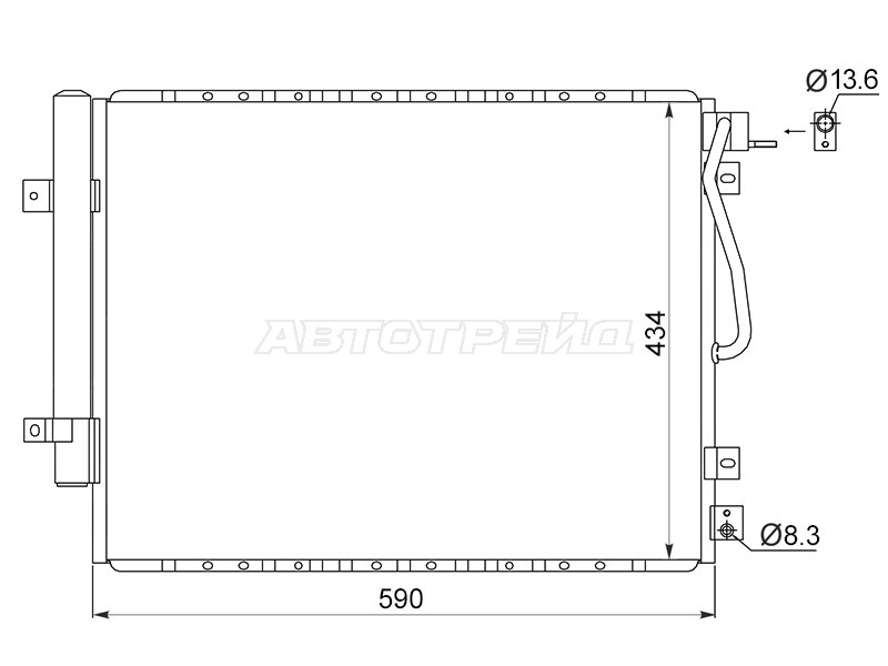 Радиатор кондиционера Kia Sorento 06-09 (SAT: ST-KA55-394-A0)