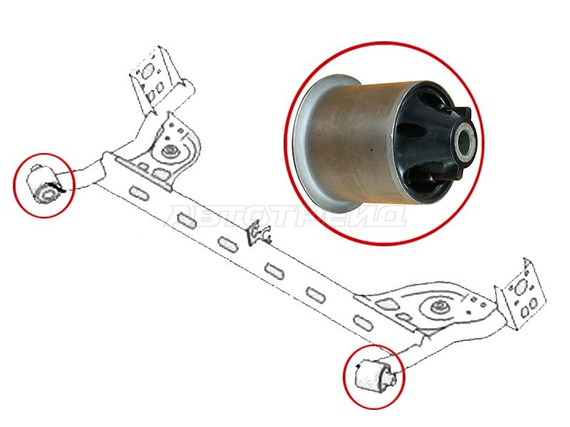 Сайлентблок задней балки RENAULT /DACIA DUSTER /LOGAN /SANDERO /AD /SYLPHY /CUBE /MARCH /NOTE /TIIDA 05- (SAT: ST-6001549988)