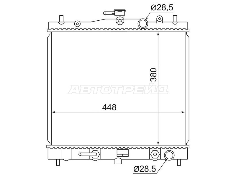 Радиатор Nissan March 02-10  / Note 05-13  / Tiida 04-14  / Cube 02-08  / Renault Clio 05-11  / Modus 04-12 (SAT: NS0001-K12)