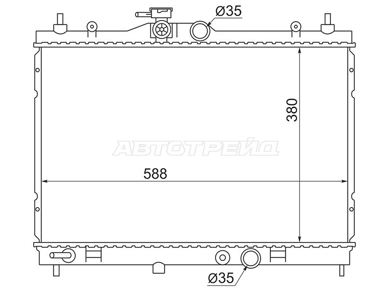 Радиатор Nissan AD 06-16  / Juke 10-20  / Tiida 04-16  / Wingroad 05-18 (SAT: NS0001-G11)