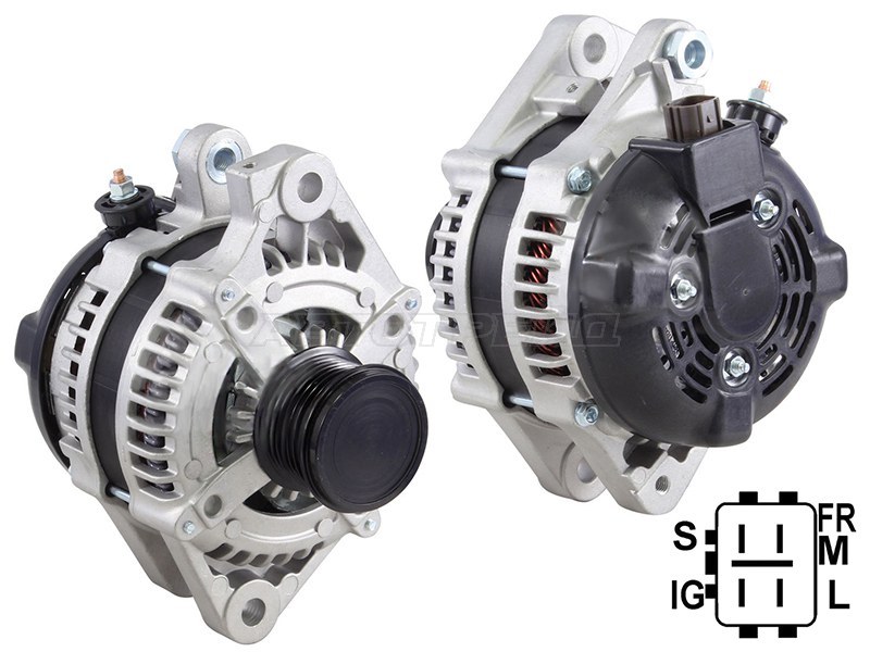 Генератор TOYOTA CAMRY 3.5 06-11 /RAV4 /HIGHLANDER 3.5 10- /LEXUS GS300 3.0 /3.5 09- 12V 100A (SAT: ST-27060-31071N)