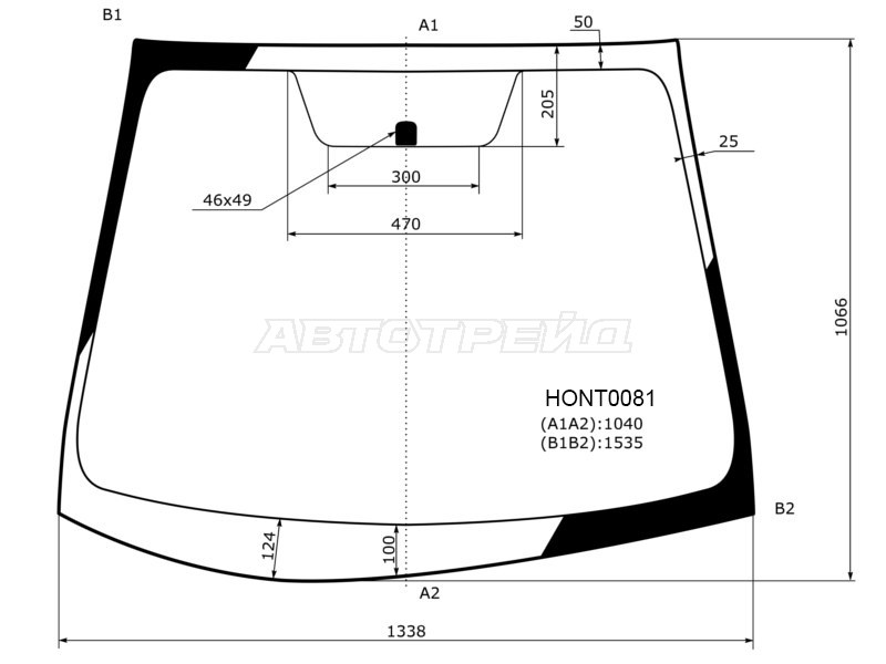 Стекло лобовое Honda Fit 13-20 (KMK: HONT0081)