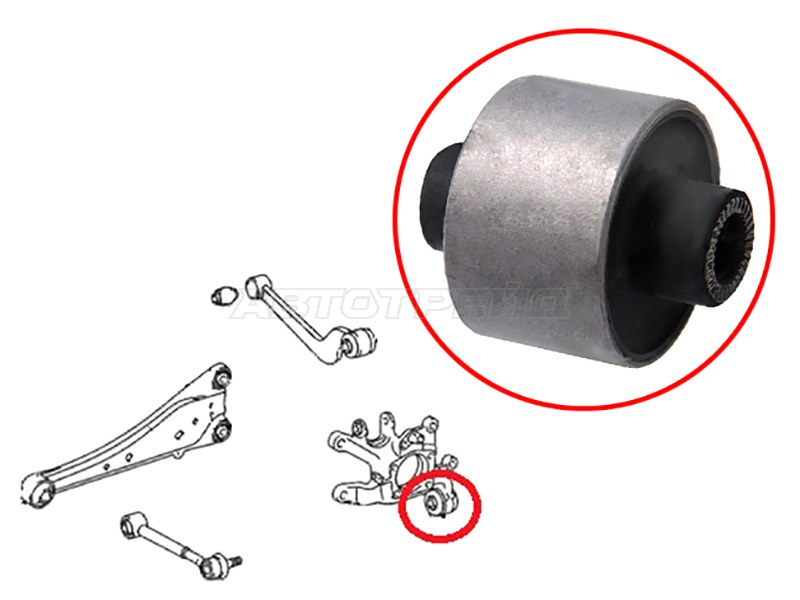Сайлентблок задней цапфы TOYOTA RAV4 ACA3# /GSA3# 2005-2013 (SAT: ST-42305-42020-U)