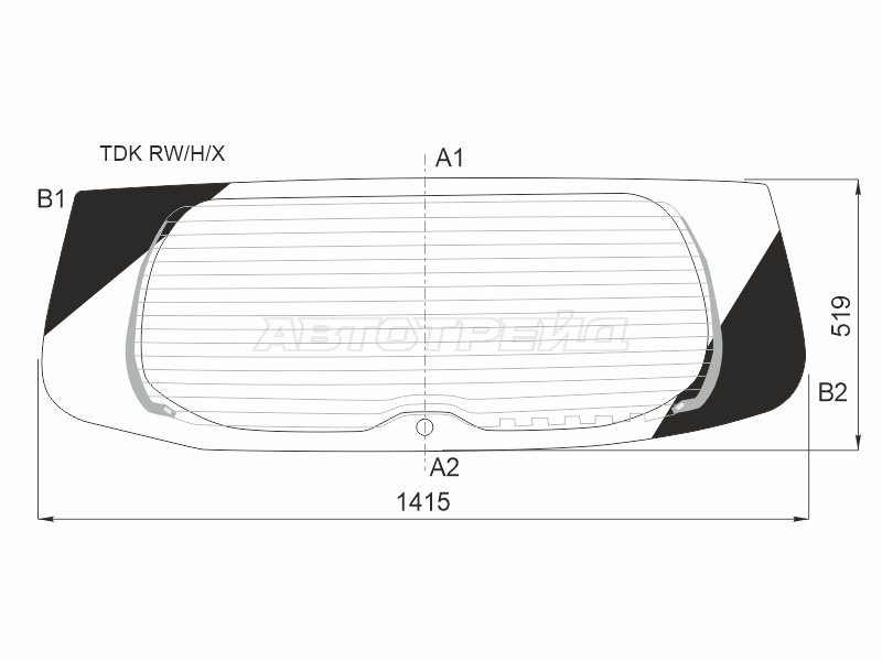 Стекло заднее (Цвет зеленый / Обогрев) Honda Freed 16-24  / Freed+ 16- (XYG: TDK RW/H/X)