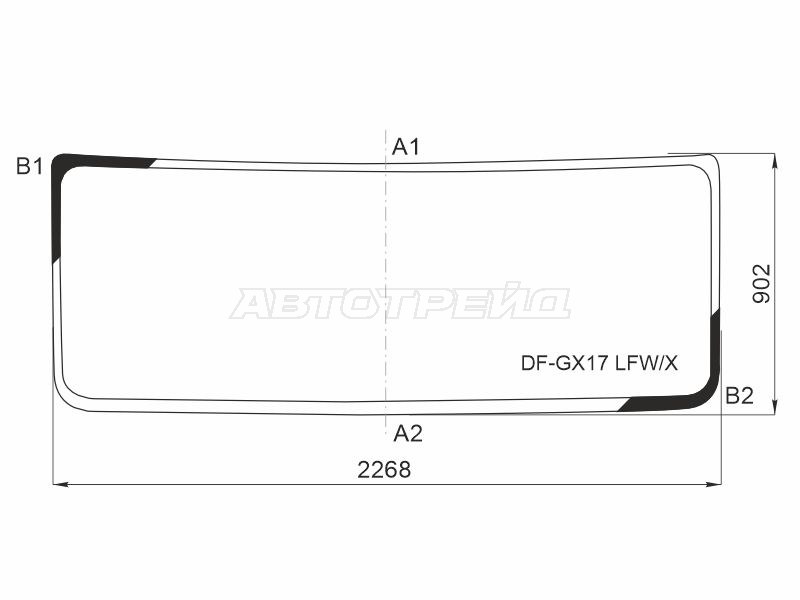 Стекло лобовое Dongfeng GX (DFH4180) 18- (XYG: DF-GX17 LFW/X)