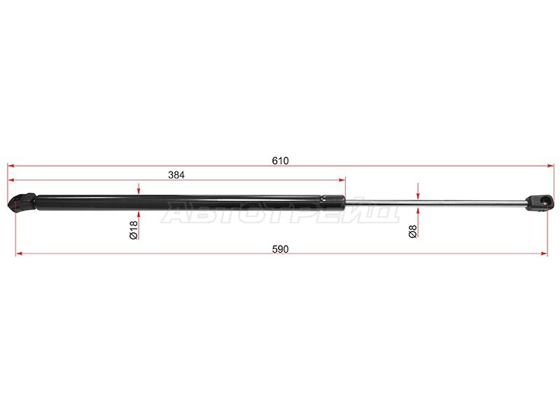 Амортизатор крышки багажника Citroen C4 Picasso 07-14  / Grand C4 Picasso 07-14 (SAT: ST-8731P0)