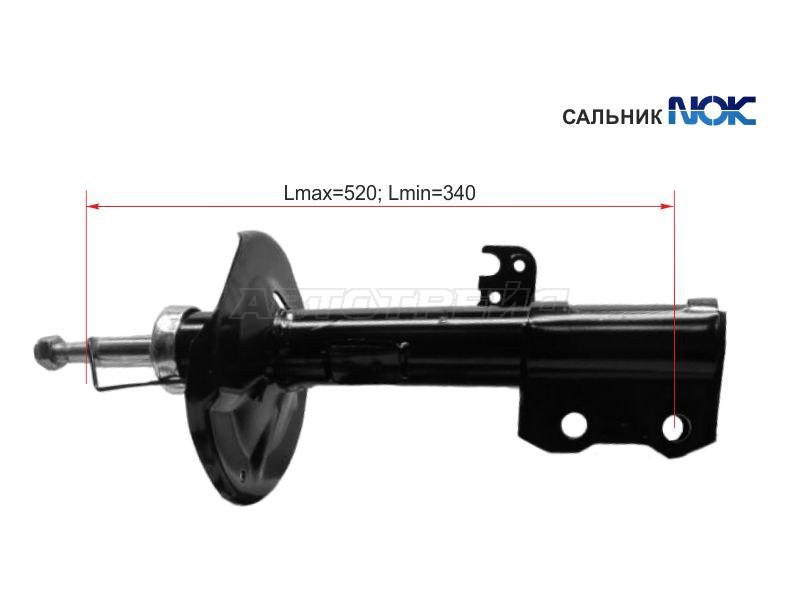 Стойка передняя TOYOTA COROLLA /FIELDER /ALLEX /RUNX /SPACIO /WILL VS 00-08 /WISH 03-09 LH (SAT: ST-48520-19665)