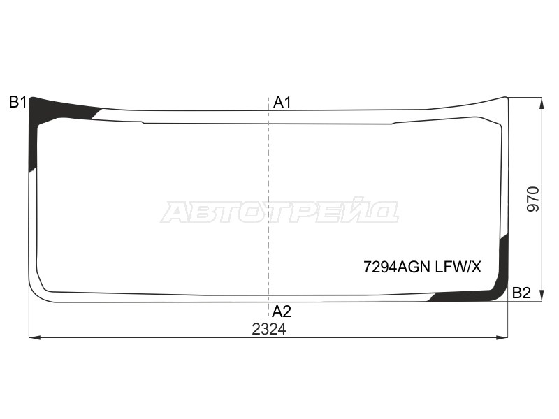 Стекло лобовое Renault T-SERIES 13- (XYG: 7294AGN LFW/X)