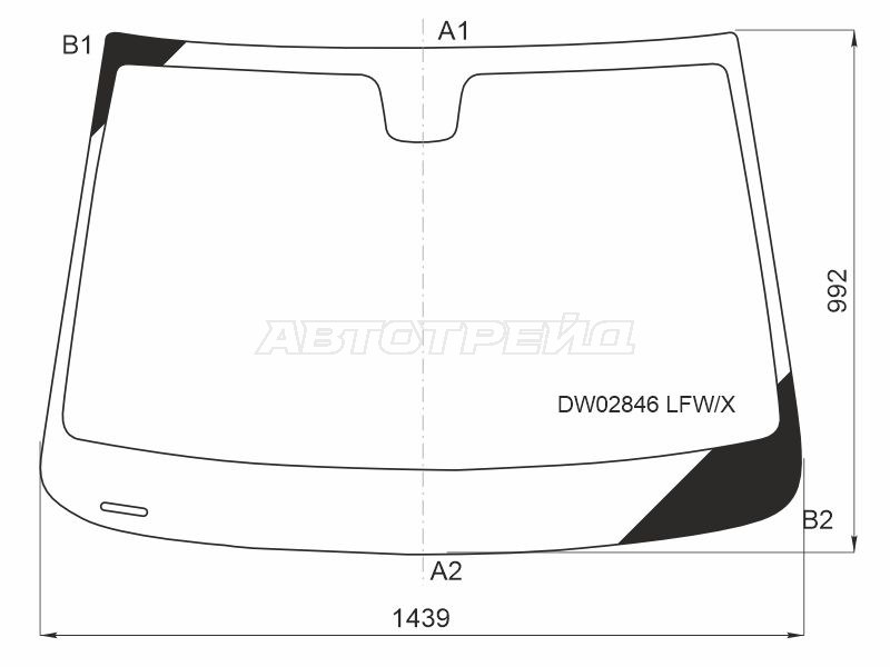 Стекло лобовое Chevrolet Captiva 18- (XYG: DW02846 LFW/X)