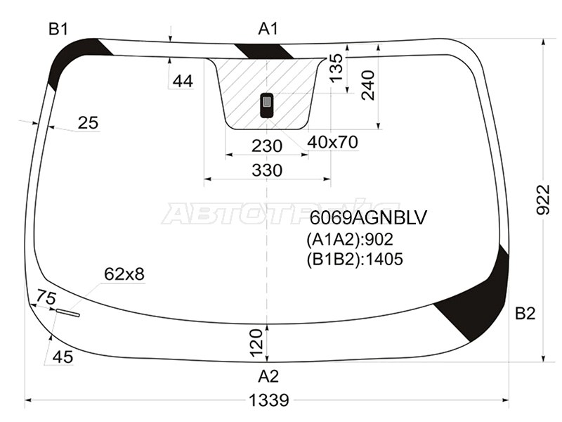 Стекло лобовое Nissan Juke 10-20 (FUYAO: 6069AGNBLV)