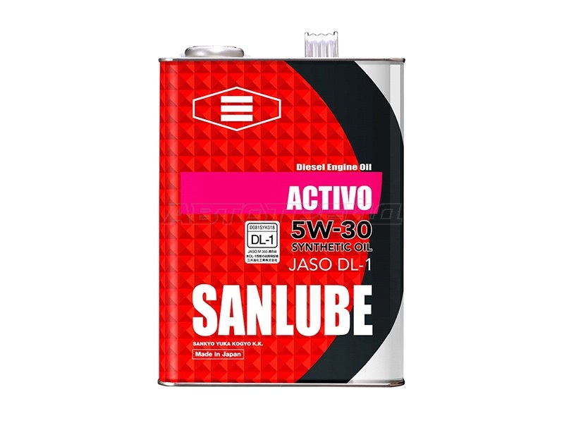 Масло моторное SANLUBE SYNTHETIC DL-1 5W-30 4л (SANLUBE: SAN-DL1-5W30C)