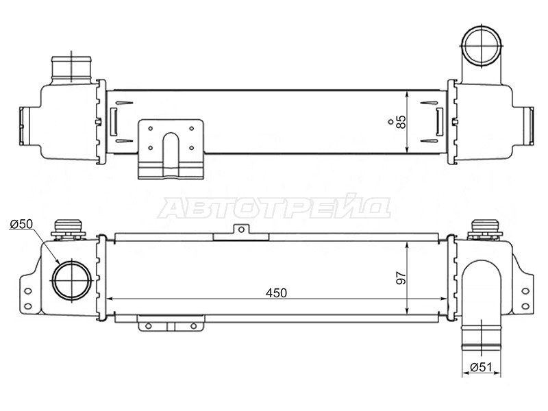 Интеркулер KIA SORENTO 02-03 (140л.с.) (SAT: ST-28190-4A101)