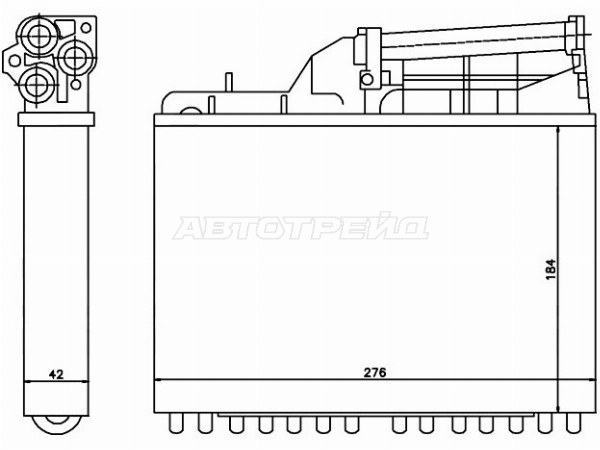 Радиатор отопителя салона  BMW 5 E 34 88- W /O A /C (SAT: ST-BM52-395-A0)