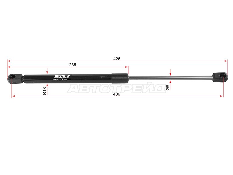 Амортизатор крышки багажника Audi A6 94-97  / 100 91-95 (SAT: ST-4A5827552)