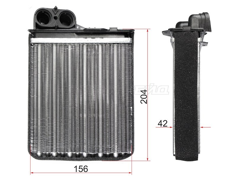 Радиатор отопителя салона RENAULT LOGAN 04- /LOGAN 08- / SANDERO 08- /DUSTER 10- /LADA LARGUS 12- (SAT: ST-DC01-395-A0)