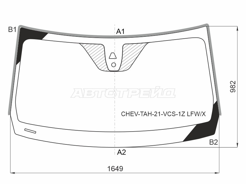Стекло лобовое (Камера / Датчик дождя / Молдинг) Chevrolet Tahoe 20-  / Suburban 20-  / GMC Yukon 21- (XYG: CHEV-TAH-21-VCS-1Z LFW/X)
