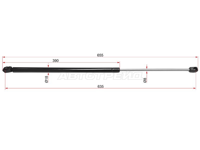 Амортизатор крышки багажника Citroen C4 Picasso 07-14 (SAT: ST-8731P2)