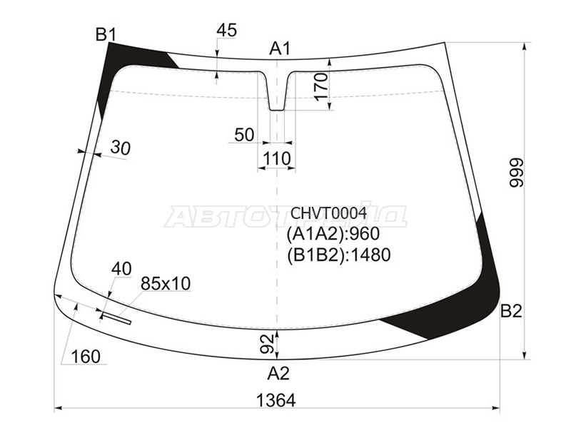 Стекло лобовое Chevrolet Aveo 11-15 (KMK: CHVT0004)