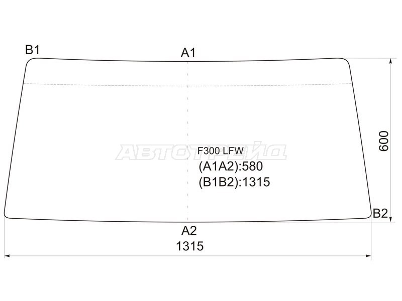 Стекло лобовое Daihatsu Feroza 90-97  / Rocky 90-97 (XYG: F300 LFW)