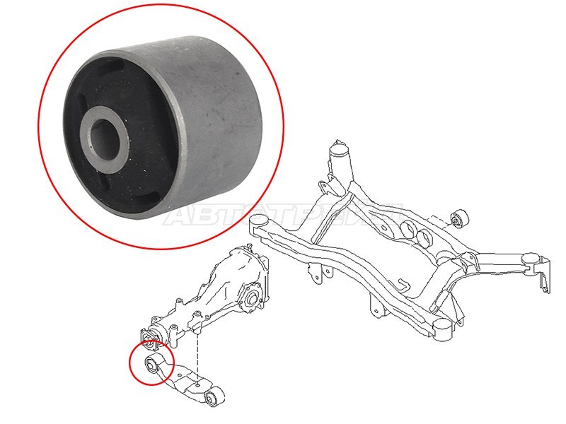 Сайлентблок подушки дифферинциала SUBARU FORESTER 01-12 /IMPREZA 00-14 /LEGACY 03-09 /TRIBECA 04-14 (SAT: ST-41310-AG022-BU1)