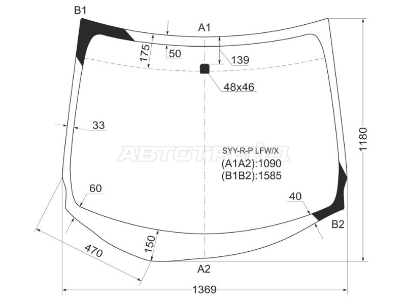 Стекло лобовое Honda Freed 08-16  / Freed Spike 10-16 (XYG: SYY-R-P LFW/X)