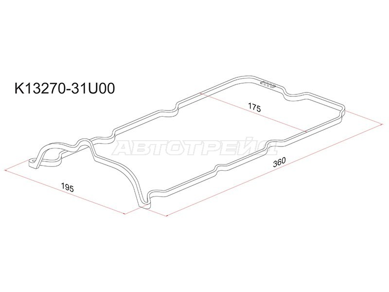 Прокладка клапанной крышки NS VQ20 /VQ25 /VQ30DE 94-98, FR (SAT: K13270-31U00)