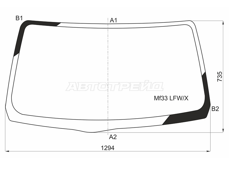Стекло лобовое Nissan Moco 11-16  / Suzuki MR Wagon 11-16 (XYG: MF33 LFW/X)