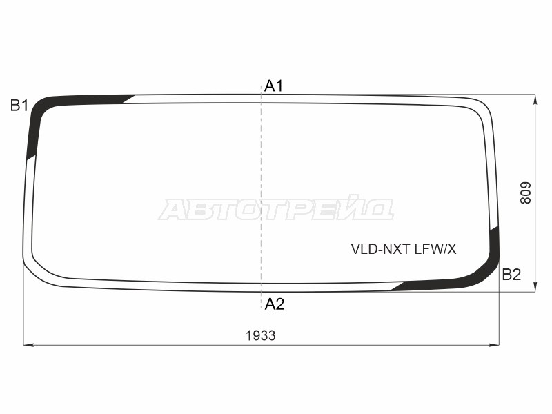 Стекло лобовое ГАЗ Валдай 8 23-  / Валдай NEXT 20-23 (XYG: VLD-NXT LFW/X)