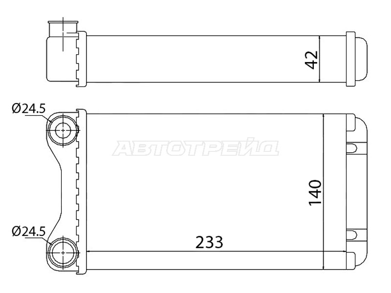 Радиатор отопителя салона  AUDI A4 /S4 00-09 /SEAT EXEO 09-(трубчатый) (SAT: ST-87-0028)