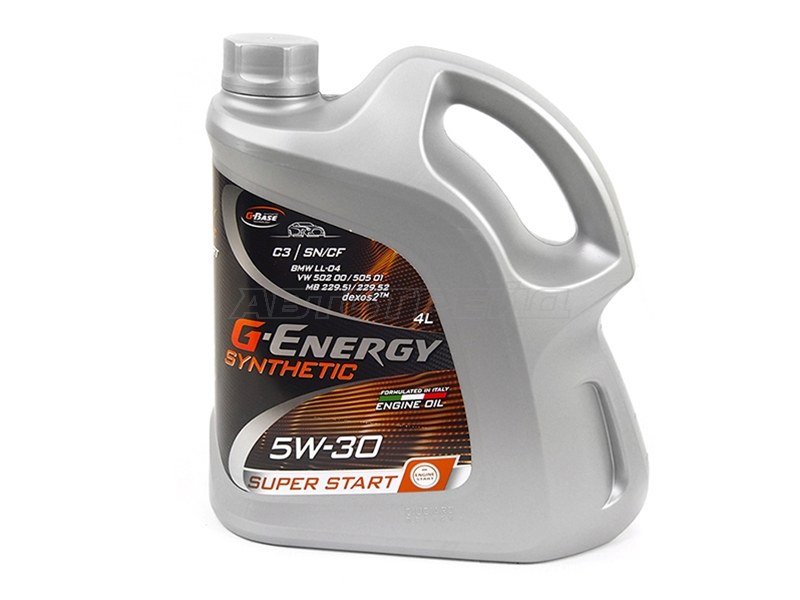 Масло моторное синтетическое G-Energy Synthetic Super Start 5W-30 SN /CF, C3 4л (G-ENERGY: 253142400)