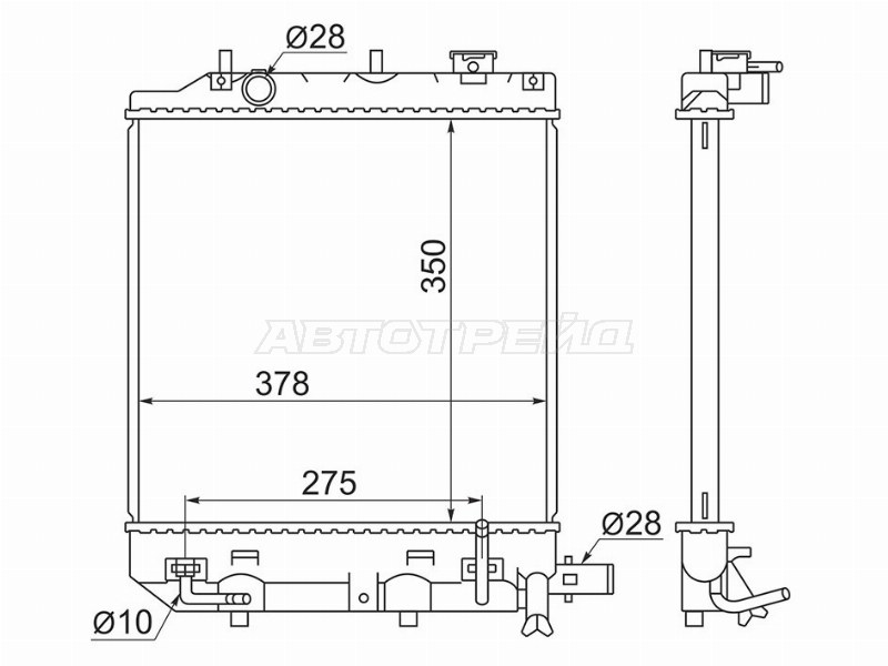 Радиатор Mazda Demio 96-02  / Ford Festiva 96-99 (SAT: MZ0004-1)