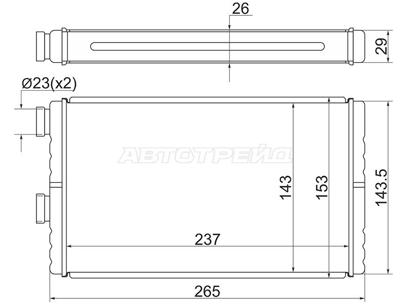 Радиатор отопителя салона MITSUBISHI LANCER X 07- /OUTLANDER 07- /ASX 10- (SAT: ST-MBW5-395-0)