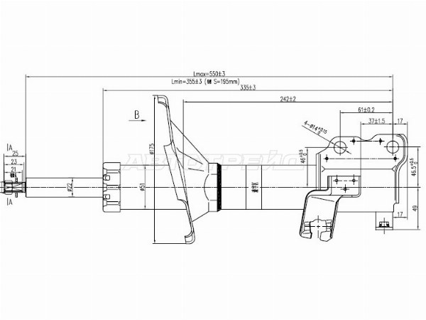 Стойка передняя NISSAN CEFIRO /MAXIMA 94-00 LH (SAT: ST-54303-31U88)