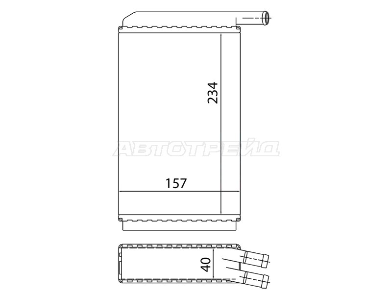 Радиатор отопителя салона AUDI 80 72-89 /AUDI 90 84-87 /VW PASSAT 73-88(трубчатый) (SAT: ST-87-0037)