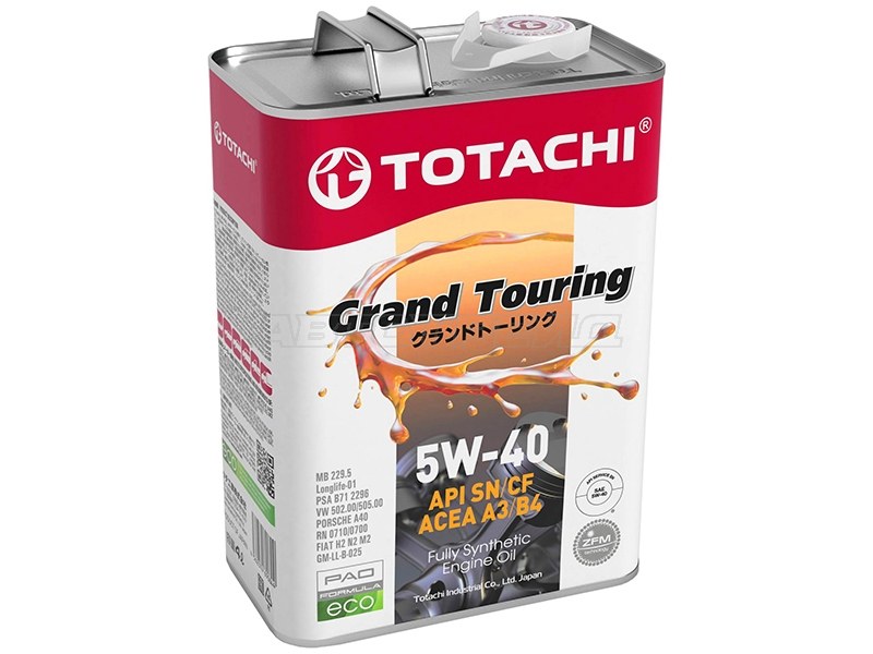 Масло моторное синтетическое TOTACHI Grand Touring 5W-40 SN /CF, A3 /B4 4л (TOTACHI: 11904)