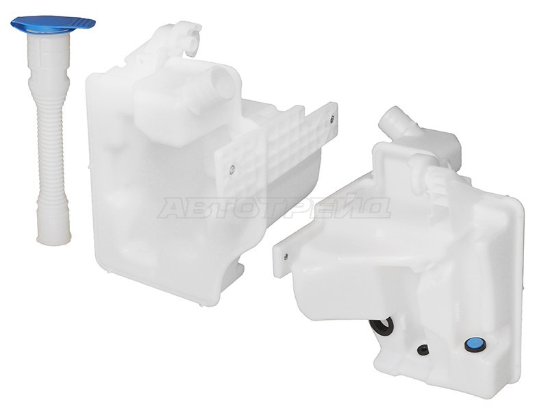 Бачок омывателя Volkswagen Polo 09-15  / Audi A1 10-15  / Skoda Fabia 10-15  / Roomster 10-15 (Комлектация под датчик уровня жидкости / С горловиной / 3.5л) (SAT: ST-SDR1-101-B0)