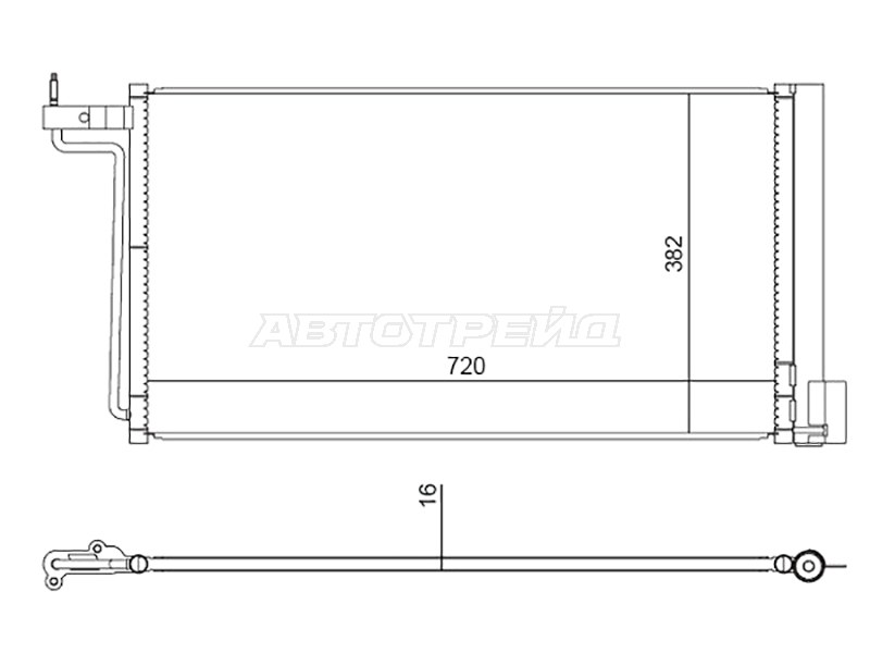 Радиатор кондиционера Ford Focus 10-19  / C-MAX 10-19  / Grand C-MAX 10-12 (SAT: ST-FD11-394-0)